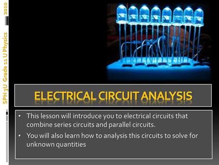 ELECTRICAL CIRCUIT ANALYSIS