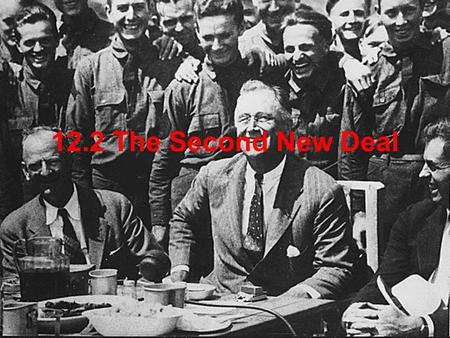 12.2 The Second New Deal. THE NEW DEAL COMES UNDER ATTACK FROM BOTH THE LEFT AND RIGHT “IT SEEMS CLEAR THE HONEYMOON IS OVER” -HARLAN STONE, SUPREME COURT.