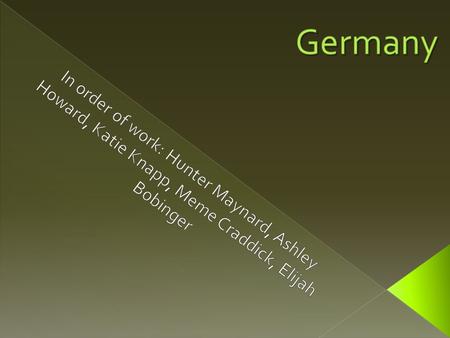  In WWI, Germany was a part of the Central Powers (Triple Alliance), so they fought against Serbia, France, Britain, Russia, the United States, and eventually.