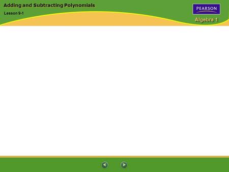 Adding and Subtracting Polynomials