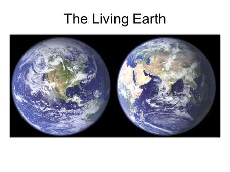 The Living Earth.