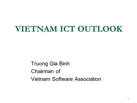 Truong Gia Binh Chairman of Vietnam Software Association