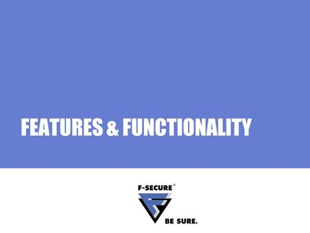 FEATURES & FUNCTIONALITY. Page 2 Agenda Main topics Packet Filter Firewall Application Control Other features.