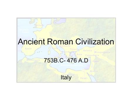 Ancient Roman Civilization