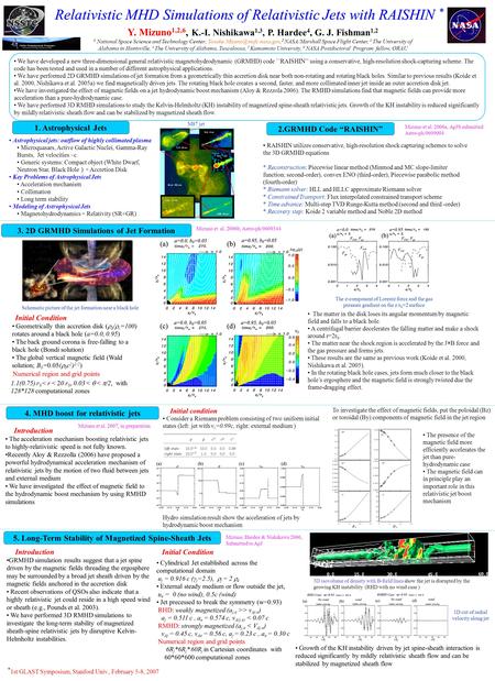 Relativistic MHD Simulations of Relativistic Jets with RAISHIN * We have developed a new three-dimensional general relativistic magnetohydrodynamic (GRMHD)