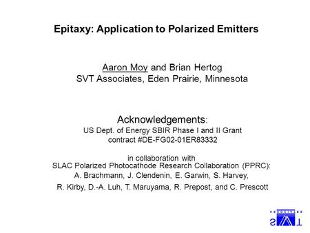 Epitaxy: Application to Polarized Emitters