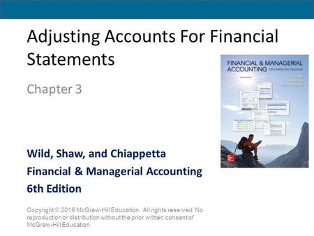 Adjusting Accounts For Financial Statements