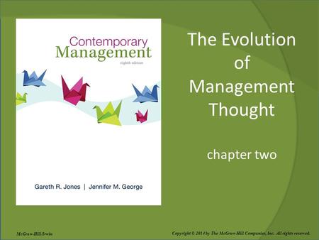 The Evolution of Management Thought