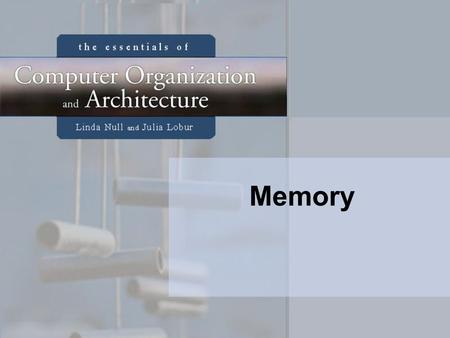 Memory. 2 Objectives Master the concepts of hierarchical memory organization. Understand how each level of memory contributes to system performance, and.