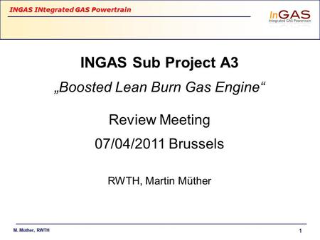 „Boosted Lean Burn Gas Engine“