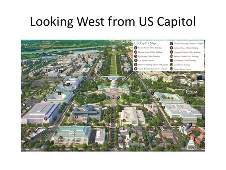 Looking West from US Capitol. US Capitol in Washington, DC.