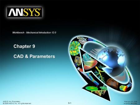 Chapter 9 CAD & Parameters