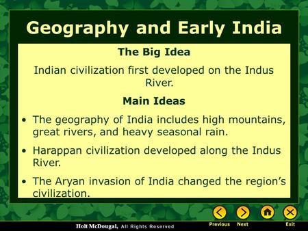 Geography and Early India