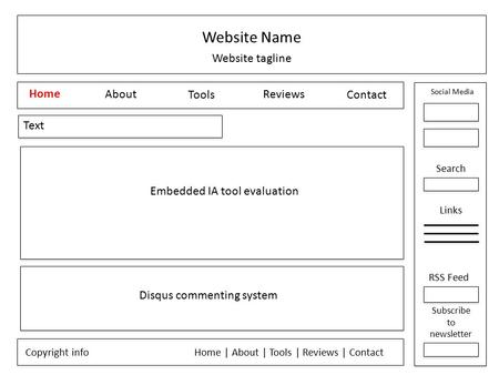 Website Name Website tagline Home About Tools Reviews Contact Subscribe to newsletter RSS Feed Search Embedded IA tool evaluation Disqus commenting system.