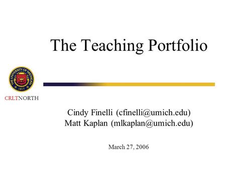 The Teaching Portfolio