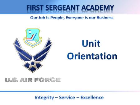 Overview  Sponsorship Program  Base Orientation  Unit Orientation  AFRC.