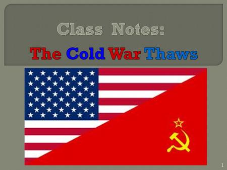 1. 2  Stalin died in 1953 and Nikita Khrushchev became Soviet Premier in  “Destalinization” started – purging society of Stalin’s memory  Khrushchev.