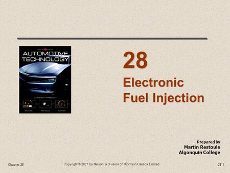 Electronic Fuel Injection