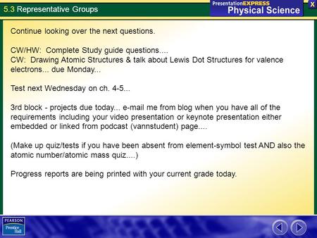 5.3 Representative Groups