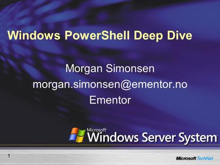 Windows PowerShell Deep Dive 1 Morgan Simonsen Ementor.