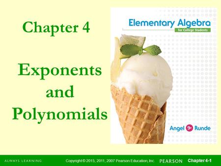 Exponents and Polynomials