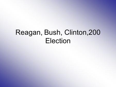 Reagan, Bush, Clinton,200 Election. REAGAN Rise of the moral majority Beliefs of the moral majority Ronald Reagan Economic goals of Reagan Supply-side.