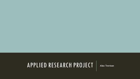 APPLIED RESEARCH PROJECT Alex Trevisan. AVERAGE LIVING EXPENSES PER MONTH: CitySan Diego, CACharlotte, NC Salary (Average)$44,000$39,000 Rent: One Bedroom$1,537$840.