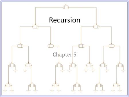 Recursion Chapter 5.