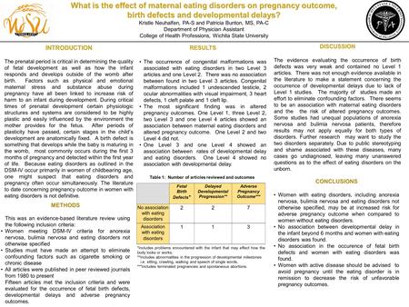 CONCLUSIONS Women with eating disorders, including anorexia nervosa, bulimia nervosa and eating disorders not otherwise specified, may be at increased.