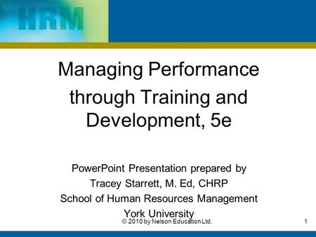 through Training and Development, 5e