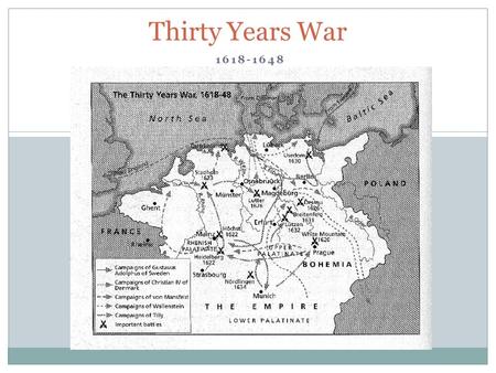 1618-1648 Thirty Years War. Weapons of the 30 Years War Wall Gun Similar to a musket but could not be shoulder fired Defensive weapon Shot-lead balls.