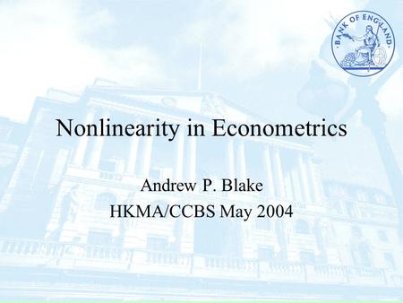 Nonlinearity in Econometrics