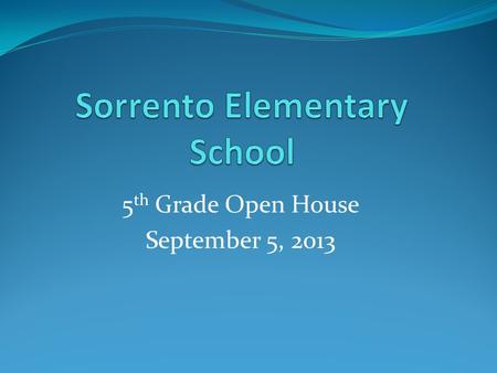 5 th Grade Open House September 5, 2013. Departmentalization Allows teachers to teach to their strengths Students benefit from a “Dig Deep” approach Encourages.