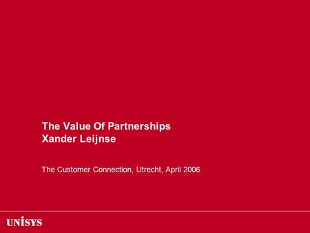 The Value Of Partnerships Xander Leijnse