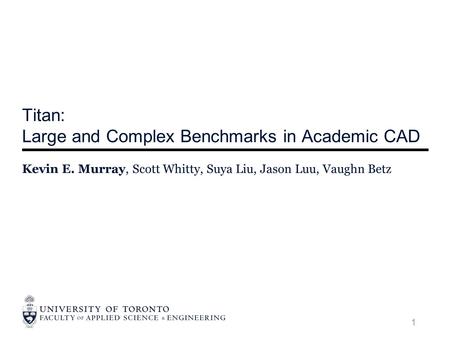 Titan: Large and Complex Benchmarks in Academic CAD