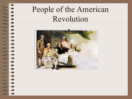 People of the American Revolution