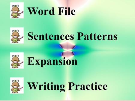 Word File Sentences Patterns Expansion Writing Practice.