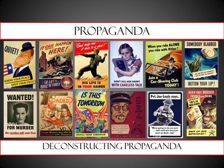 Deconstructing propaganda