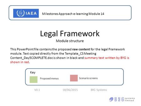 Legal Framework Module structure