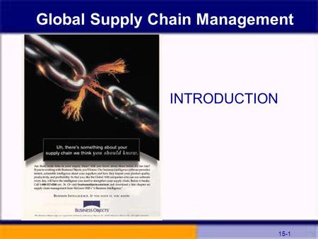 Global Supply Chain Management