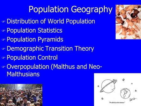 Population Geography Distribution of World Population