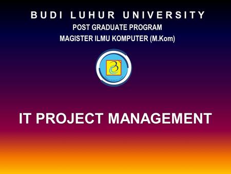 MAGISTER ILMU KOMPUTER (M.Kom)