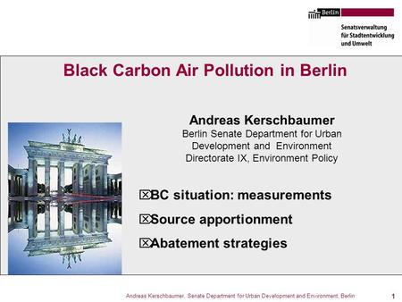 Black Carbon Air Pollution in Berlin