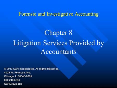 Forensic and Investigative Accounting