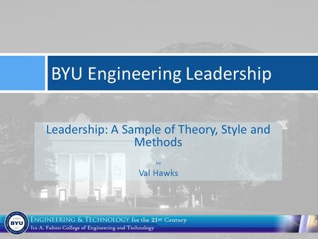 BYU Engineering Leadership