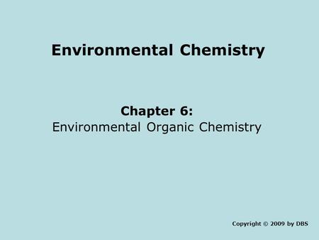 Environmental Chemistry