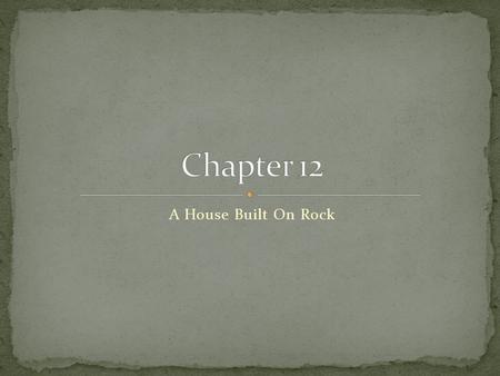 A House Built On Rock. Narrator: A Roman guard leads a wealthy young woman, Perpetua, into the imperial court. She stands before the Roman procurator.