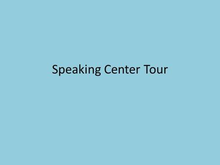 Speaking Center Tour. Here is the door to the Speaking Center, Combs room 101. You’ll find it on the first floor of Combs on the left from the front entrance.