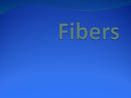 Fibers.