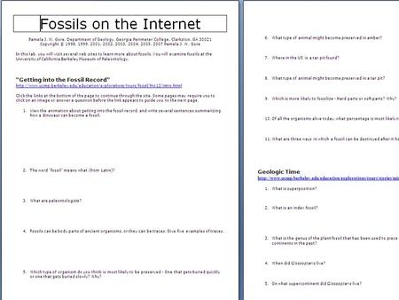 Determining the Age of Rocks and Fossils PURPOSE: This activity will help students to determine relative age of a geologically complex area using.